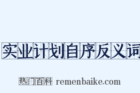实业计划自序反义词是什么意思的图片
